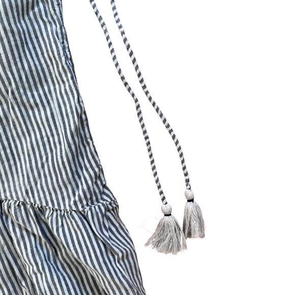 Anthropologie Blue Embroidered Aida Tassel Dress Women's Size Small Petite - Picture 3 of 6